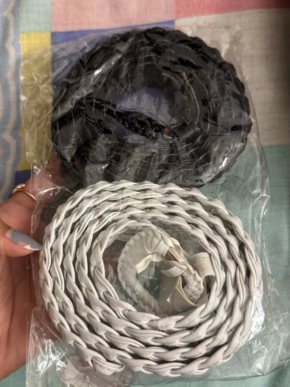 Braided Women’s Belts - Black & White